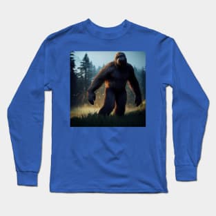 Sasquatch in Nature Long Sleeve T-Shirt